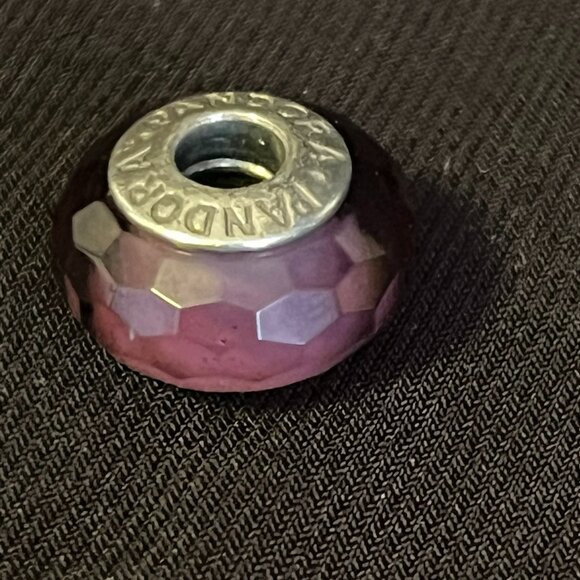Pandora Purple Fascinating Faceted Murano Glass Charm - Picture 2 of 5